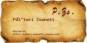 Péteri Zsanett névjegykártya