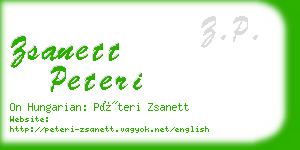 zsanett peteri business card